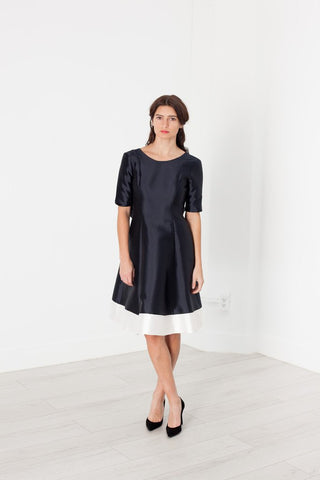 Tie Dress in Navy